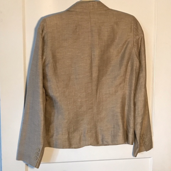 Tan Linen Blazer size 4 - Picture 6 of 8